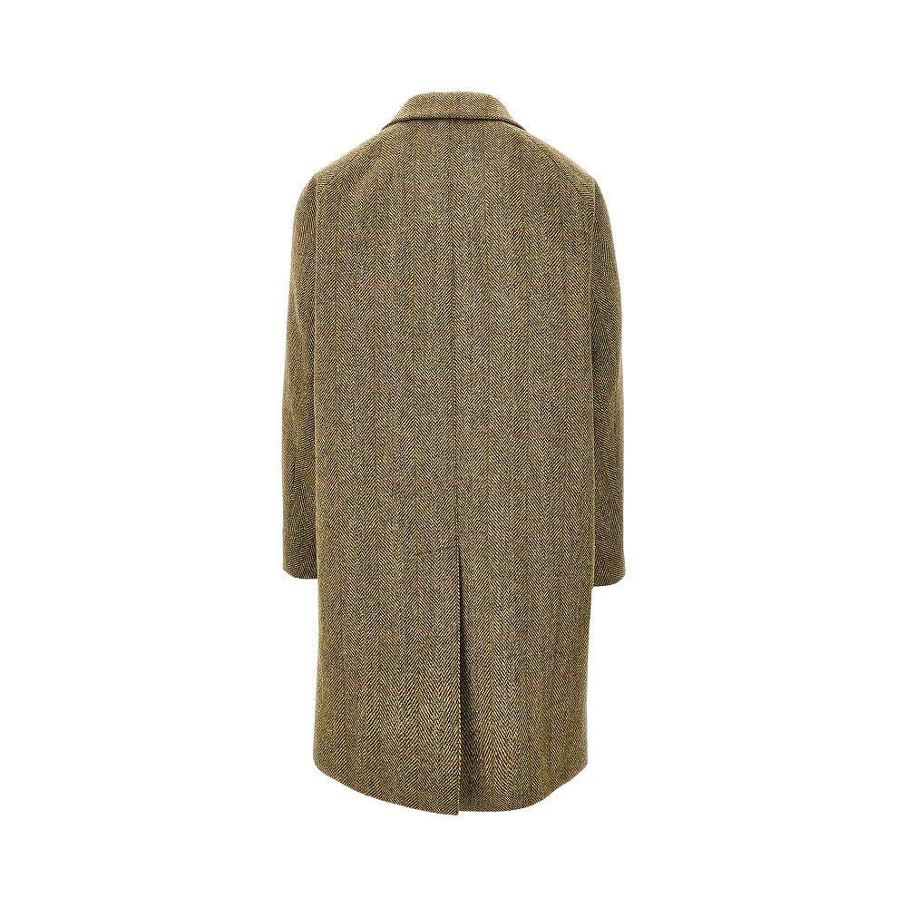 'Wright' chevron wool coat