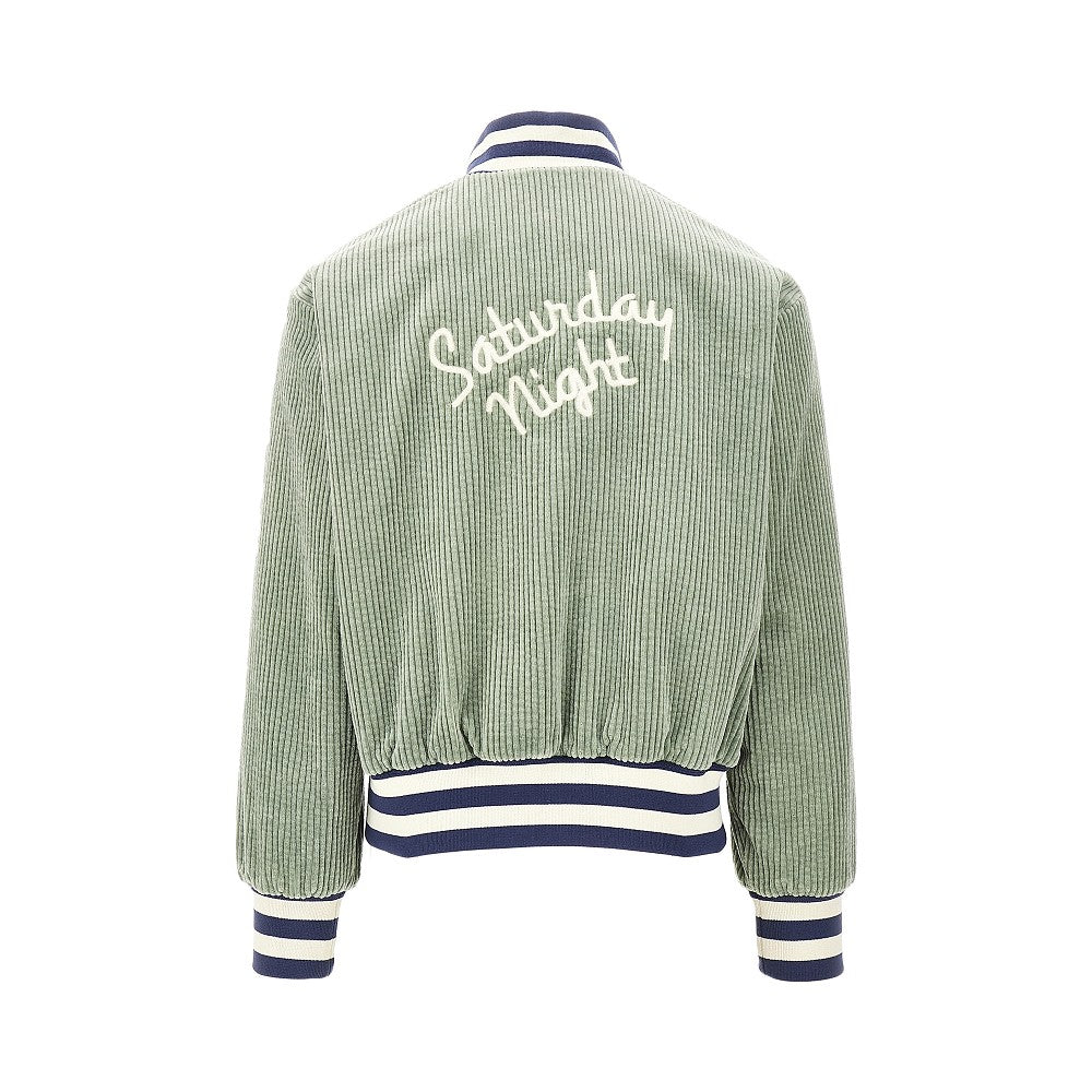 Ribbed chenille 'Saturday Night' downjacket
