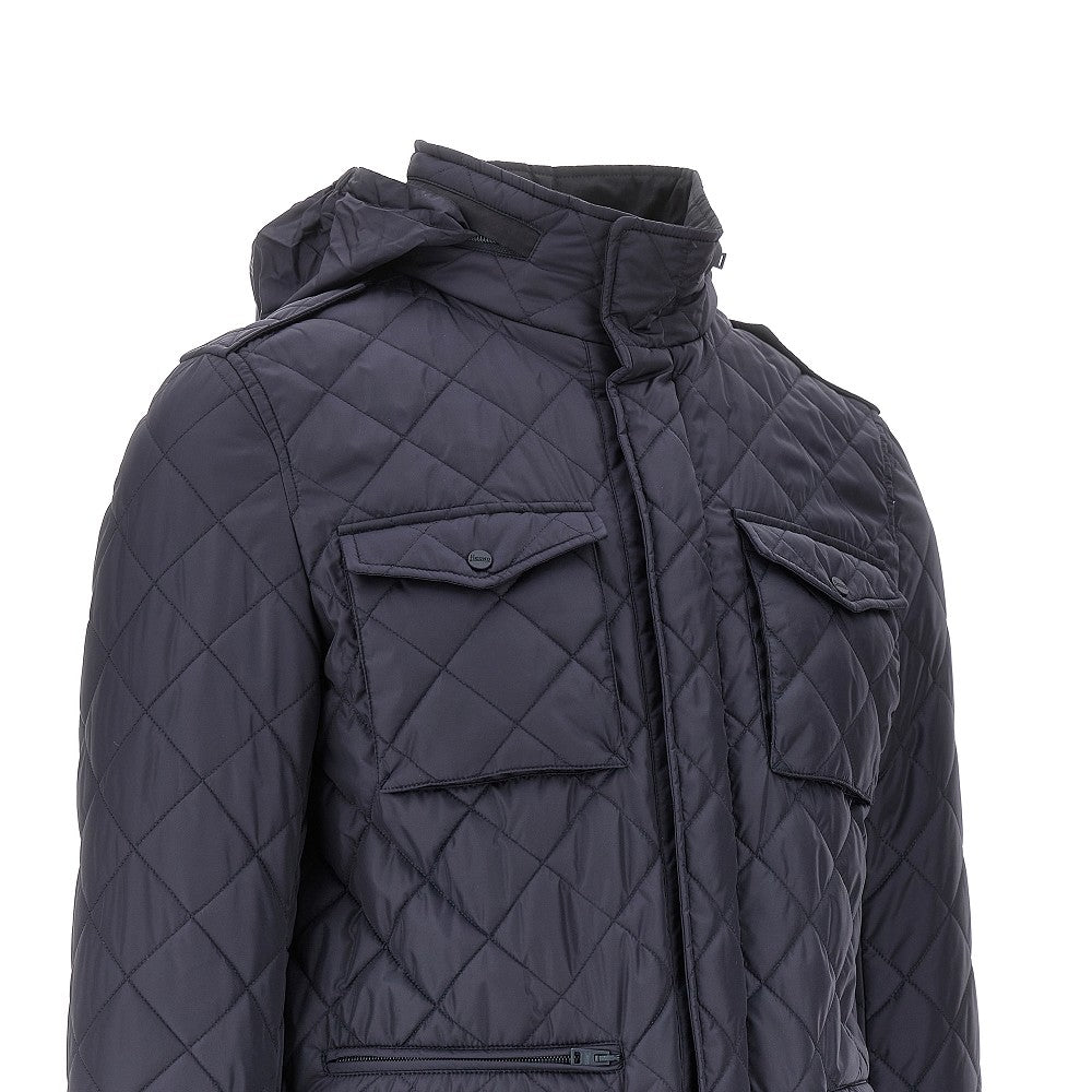 Quilted nylon field jacket