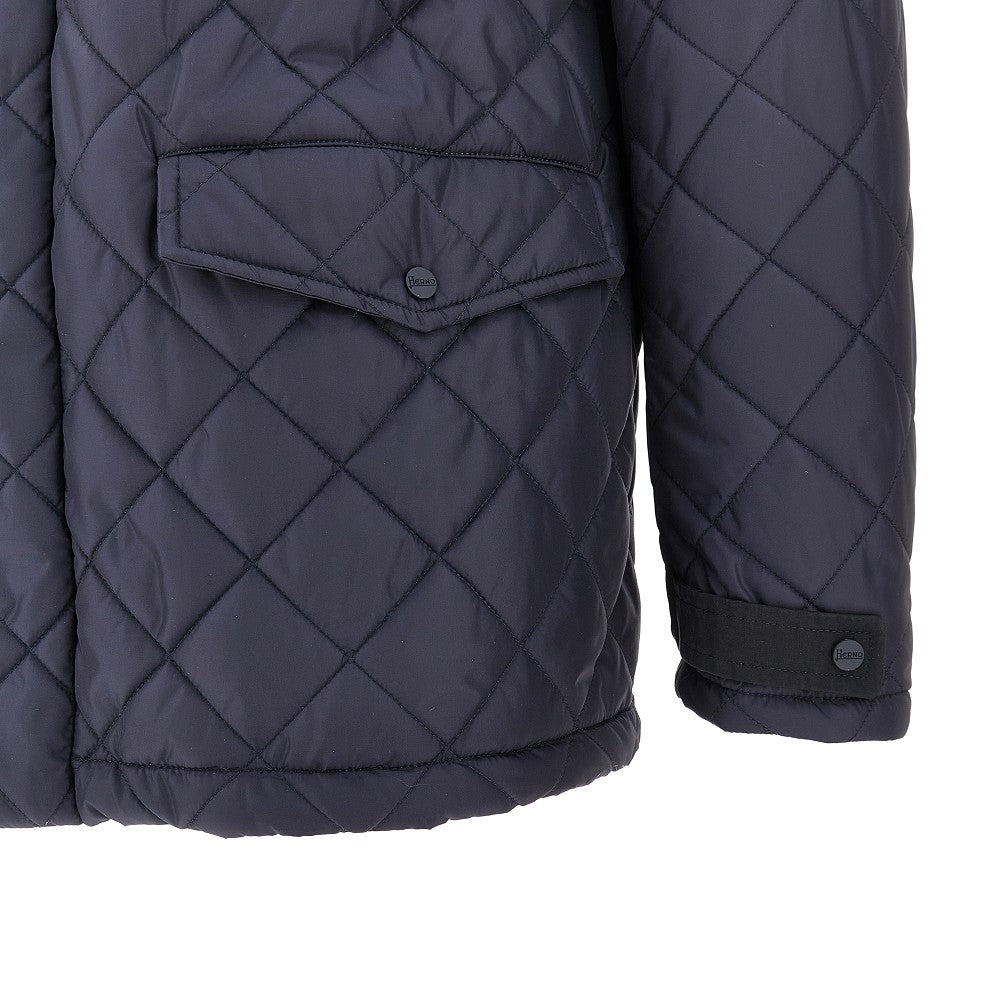 Quilted nylon field jacket