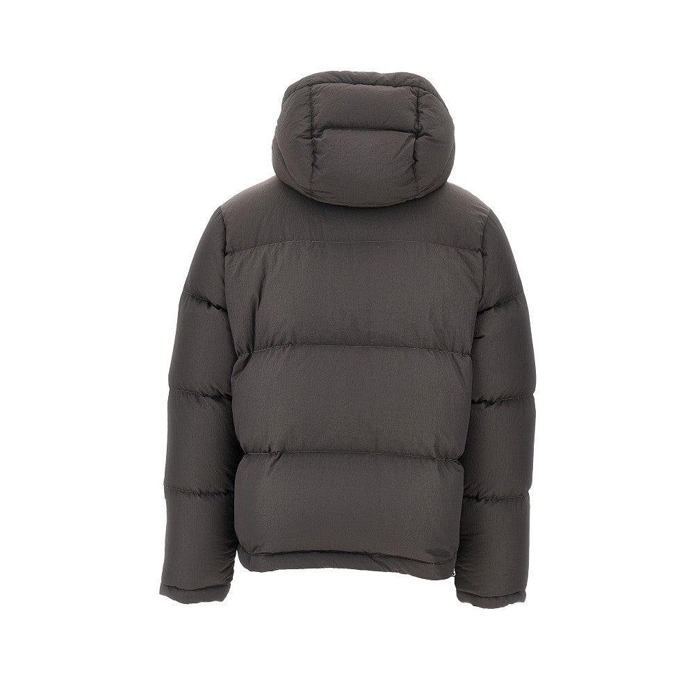 Piumino in twill di nylon con placchetta logo