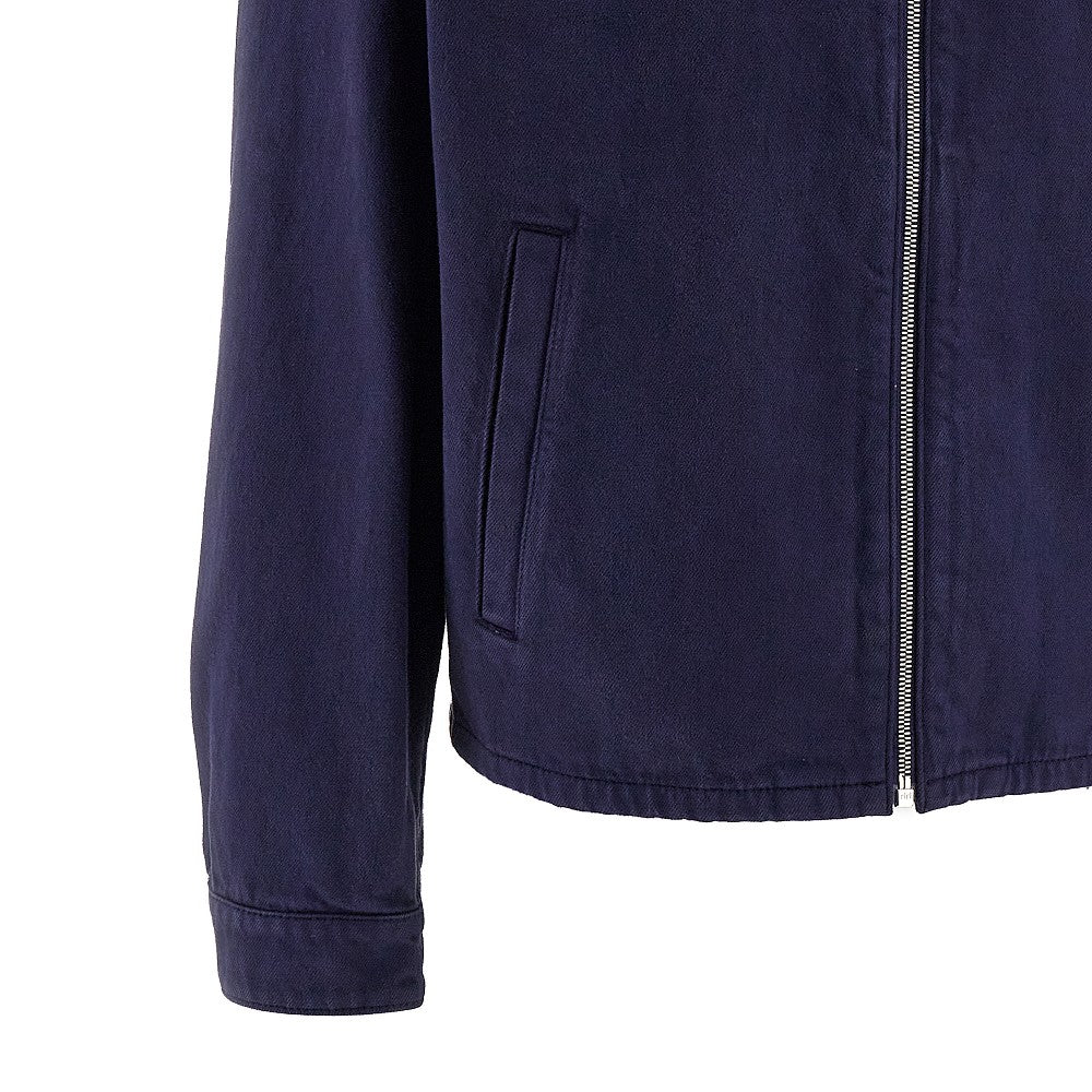 Blouson in gabardine con patch logo