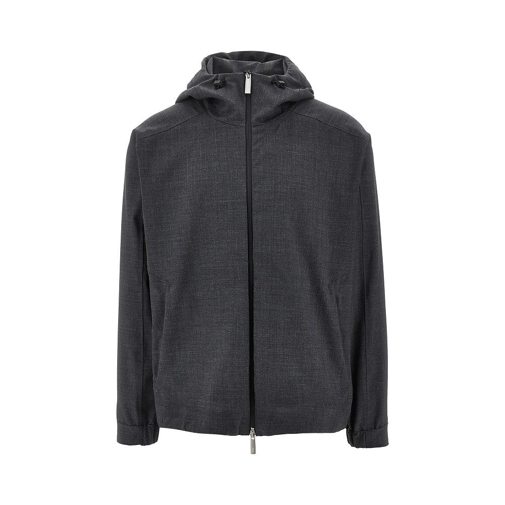 Wool Touch Laminar bluson jacket