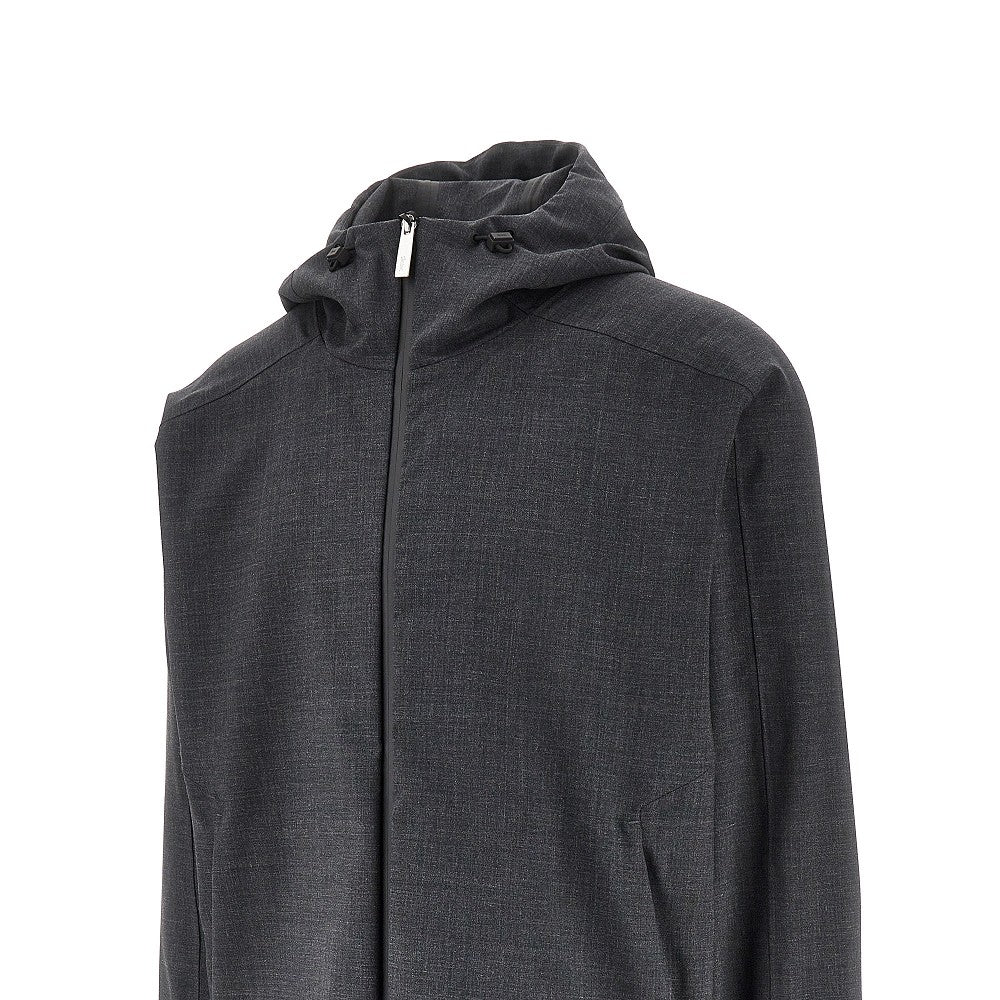 Wool Touch Laminar bluson jacket