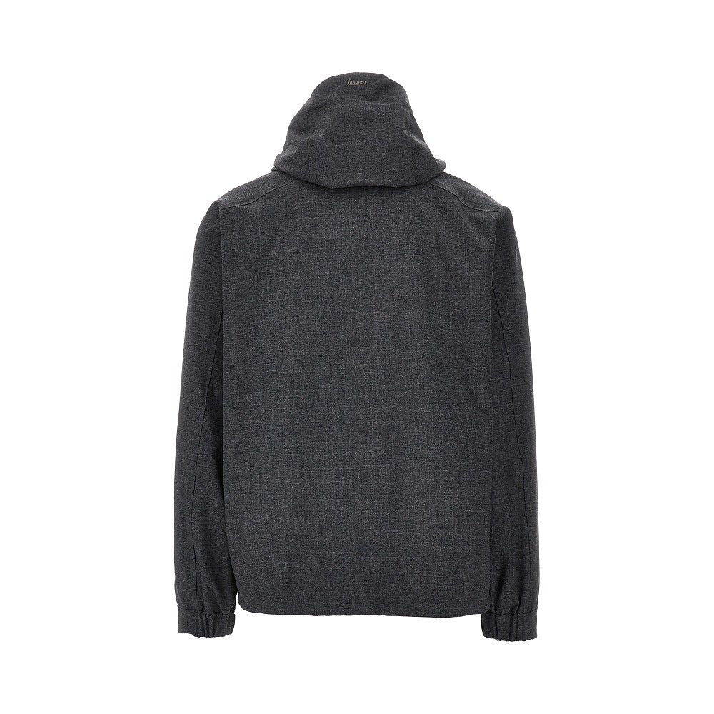 Wool Touch Laminar bluson jacket