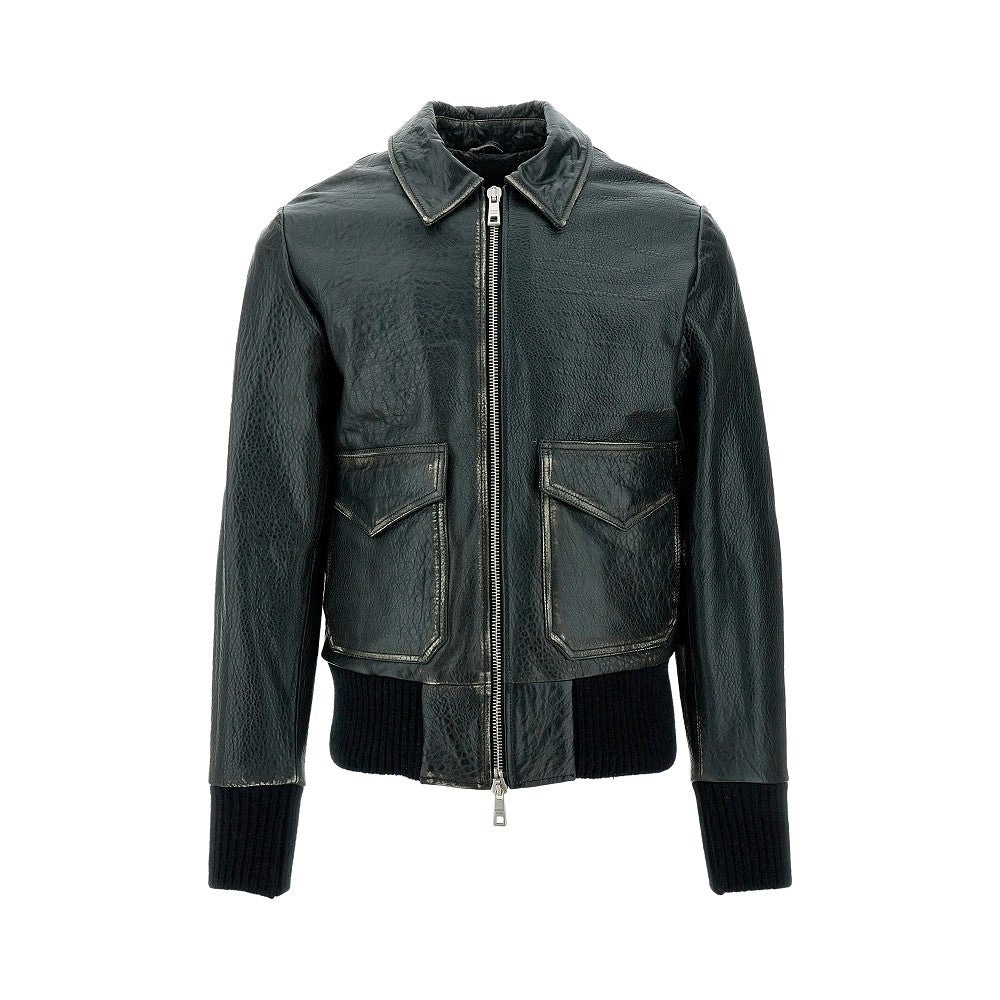Antiquated leather jacket
