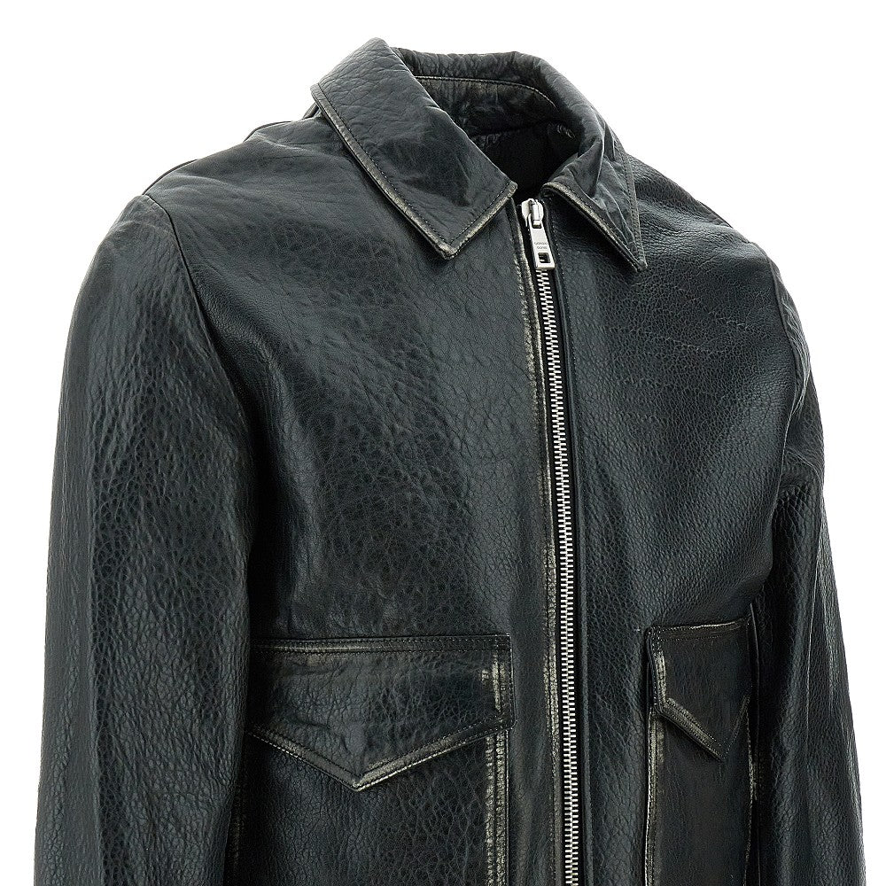 Antiquated leather jacket