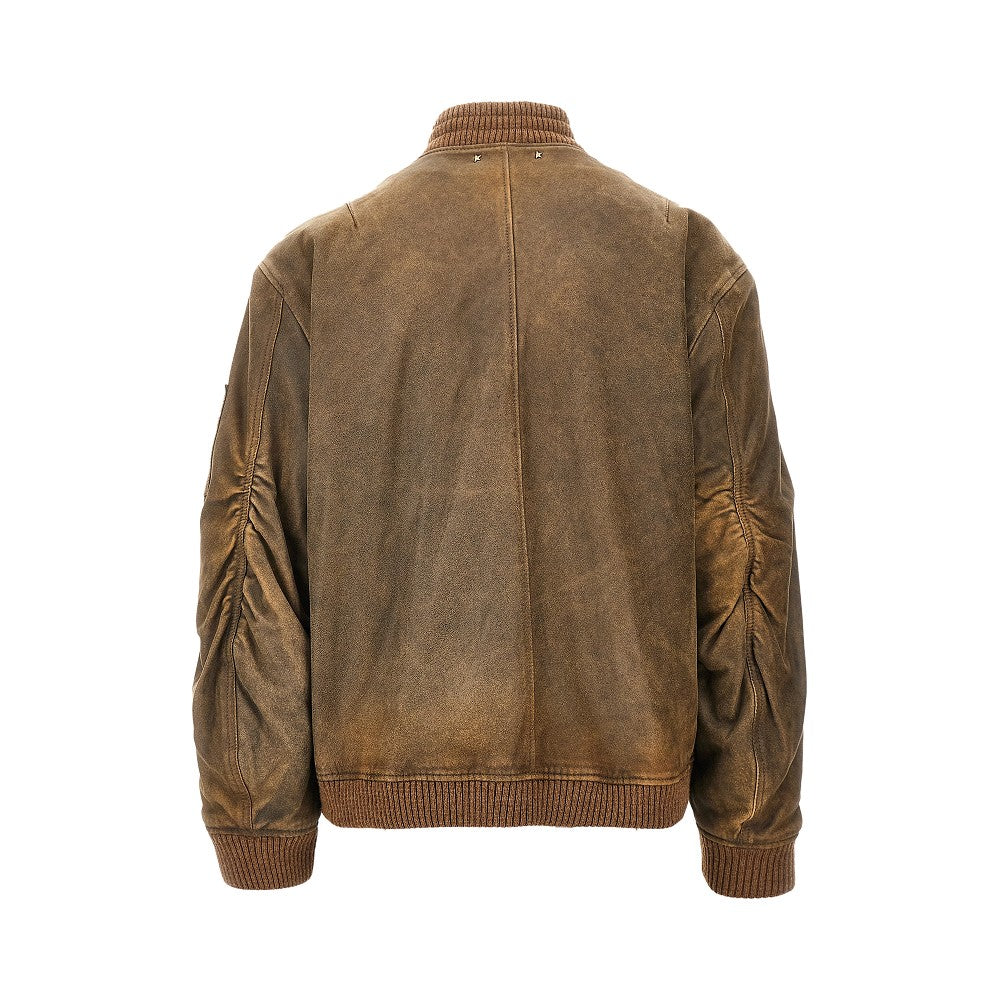 Bomber in pelle invecchiata