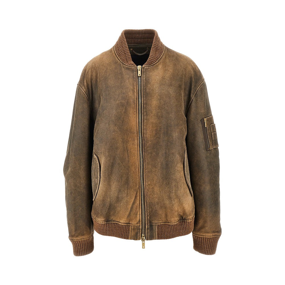Bomber in pelle invecchiata