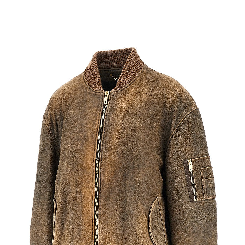 Bomber in pelle invecchiata