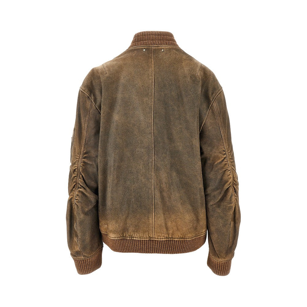 Bomber in pelle invecchiata