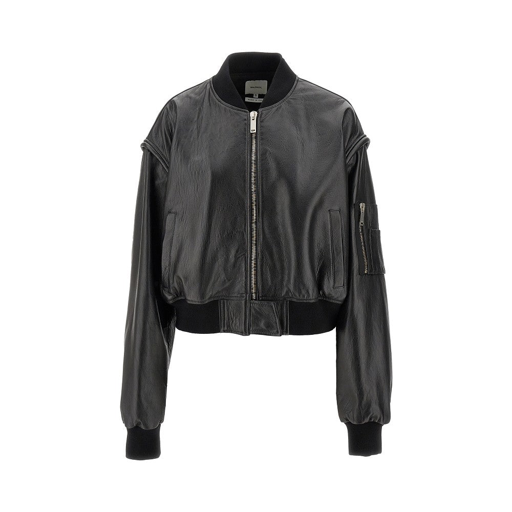 Giacca bomber in pelle