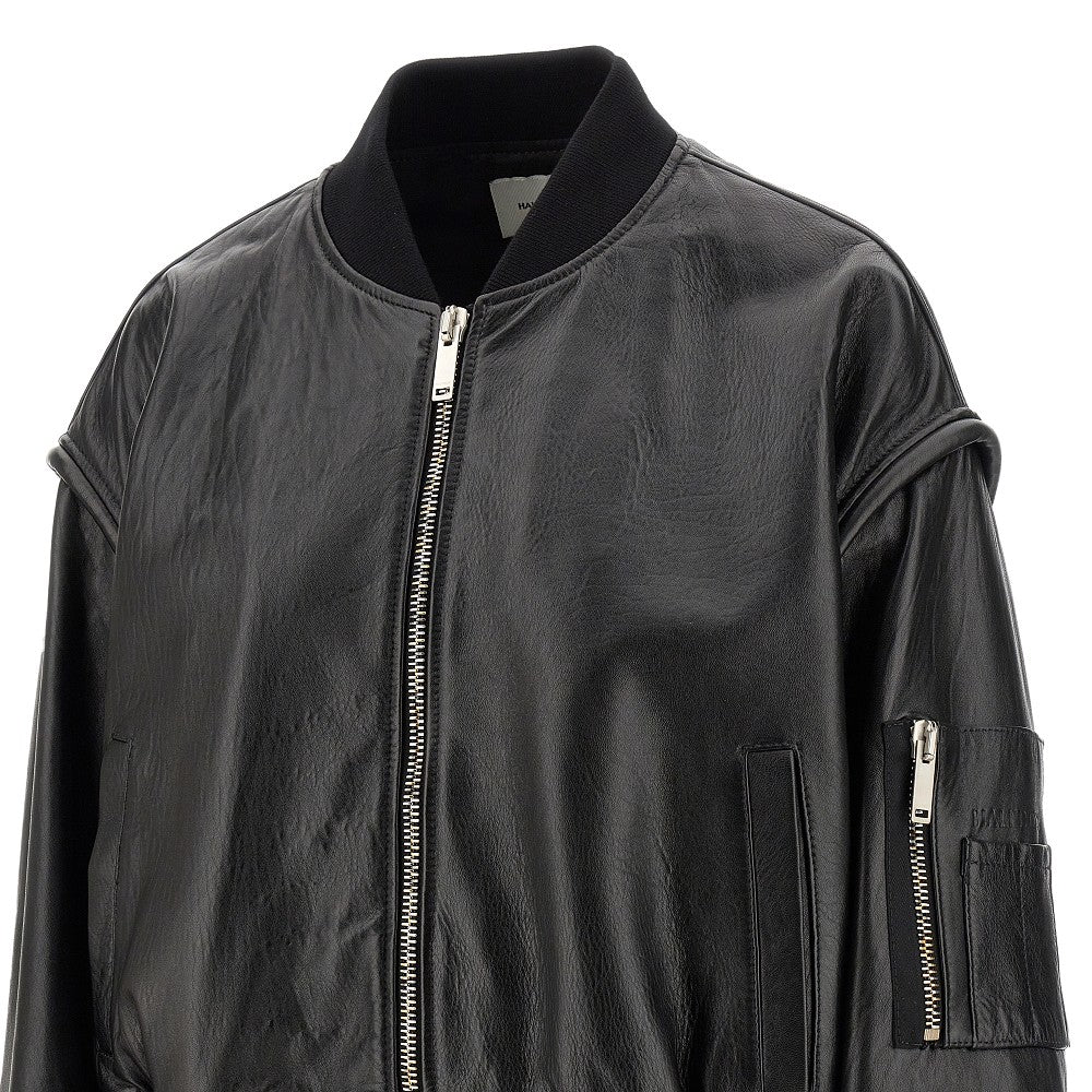 Giacca bomber in pelle