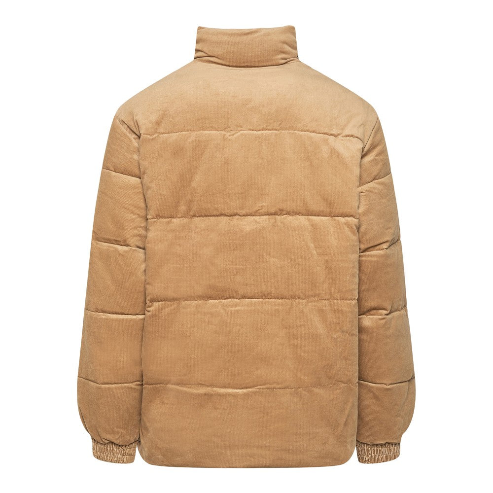 Piumino beige a costine