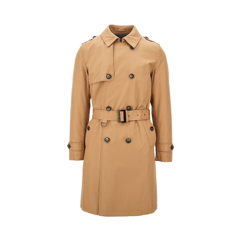 Trench doppiopetto in gabardine