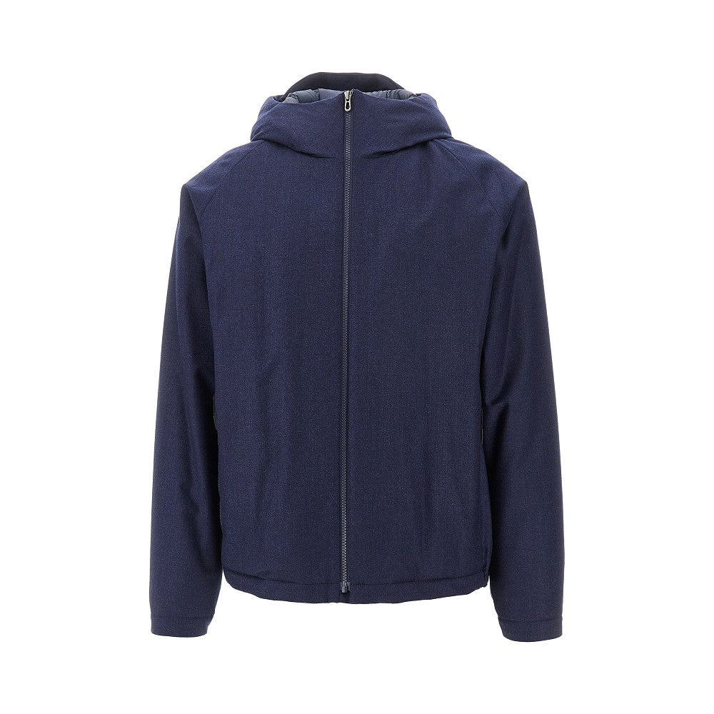 Padded wool blouson jacket