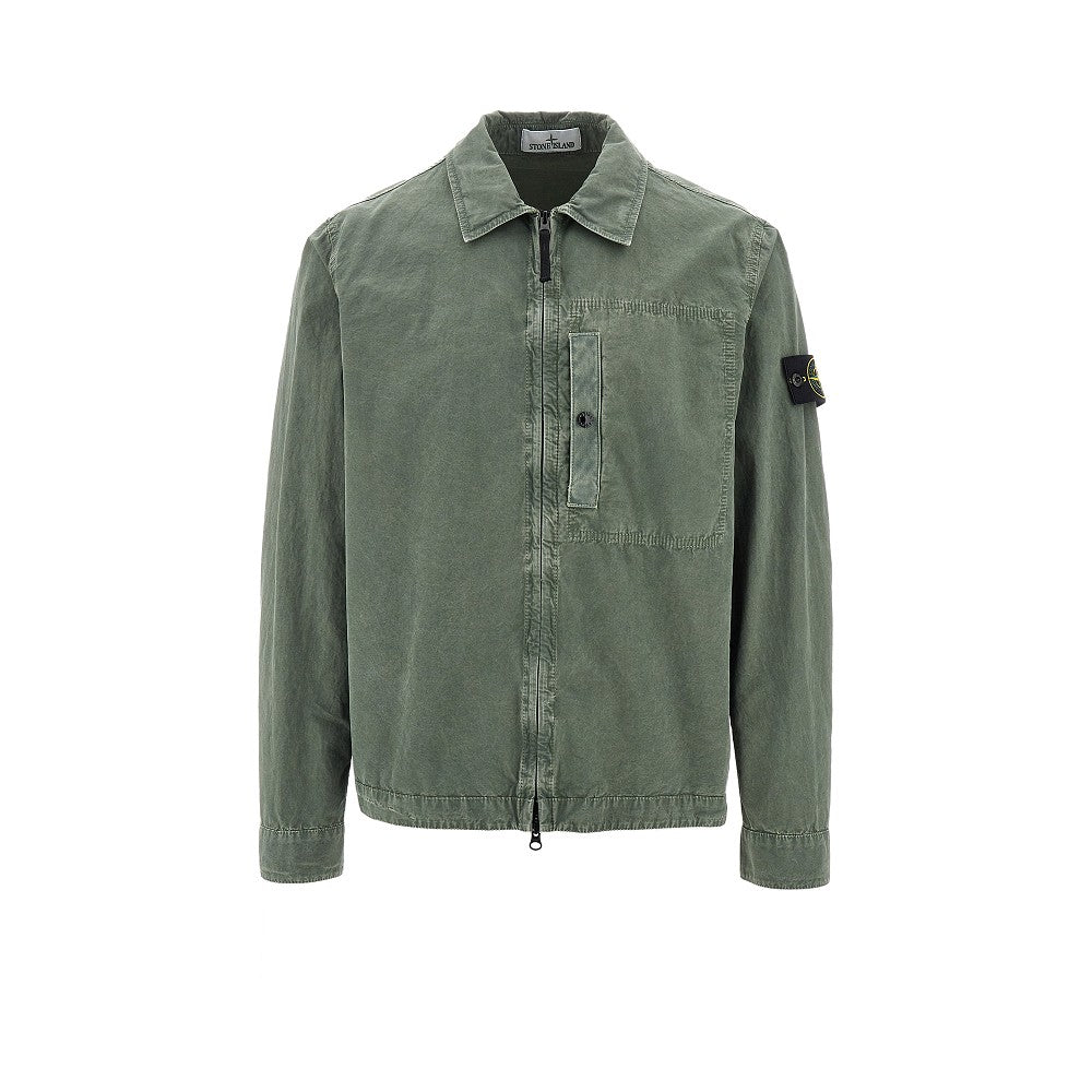 Old effect cotton overshirt