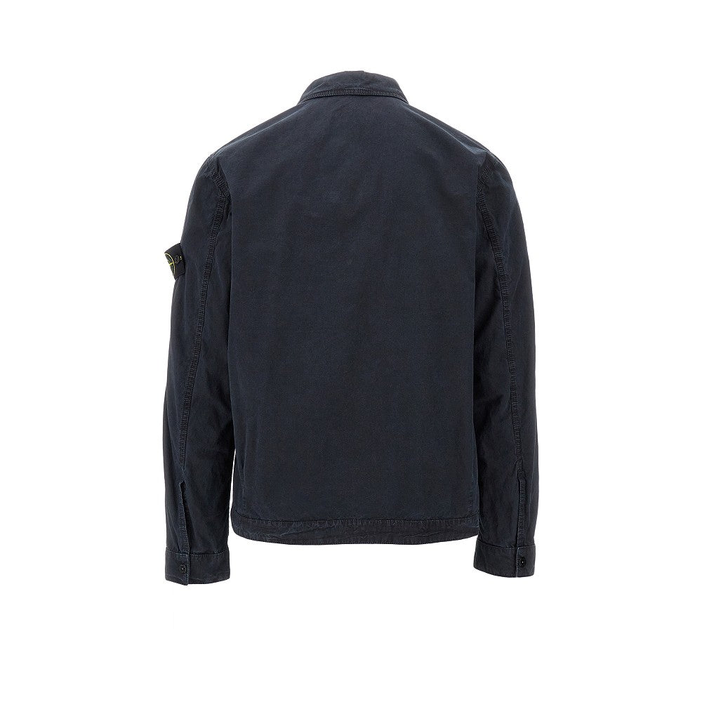 Overshirt in cotone 'Old' effect