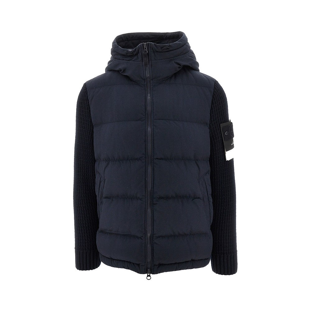 Ghost wool down jacket with knitted sleeves