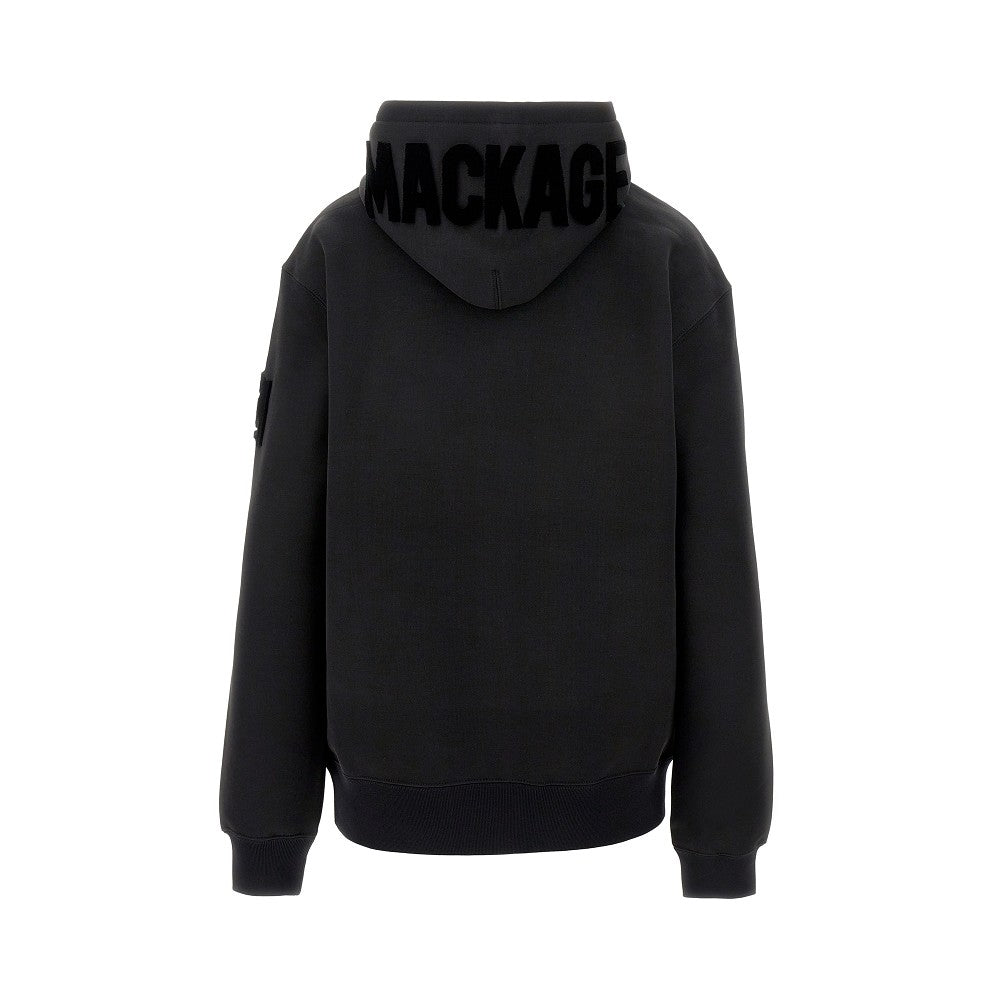 Felpa con logo floccato