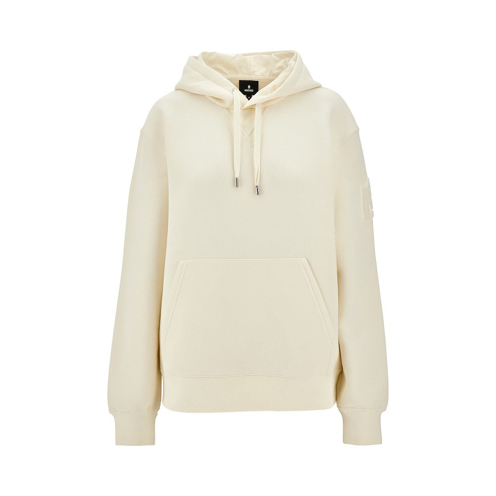 Flocked logo hoodie