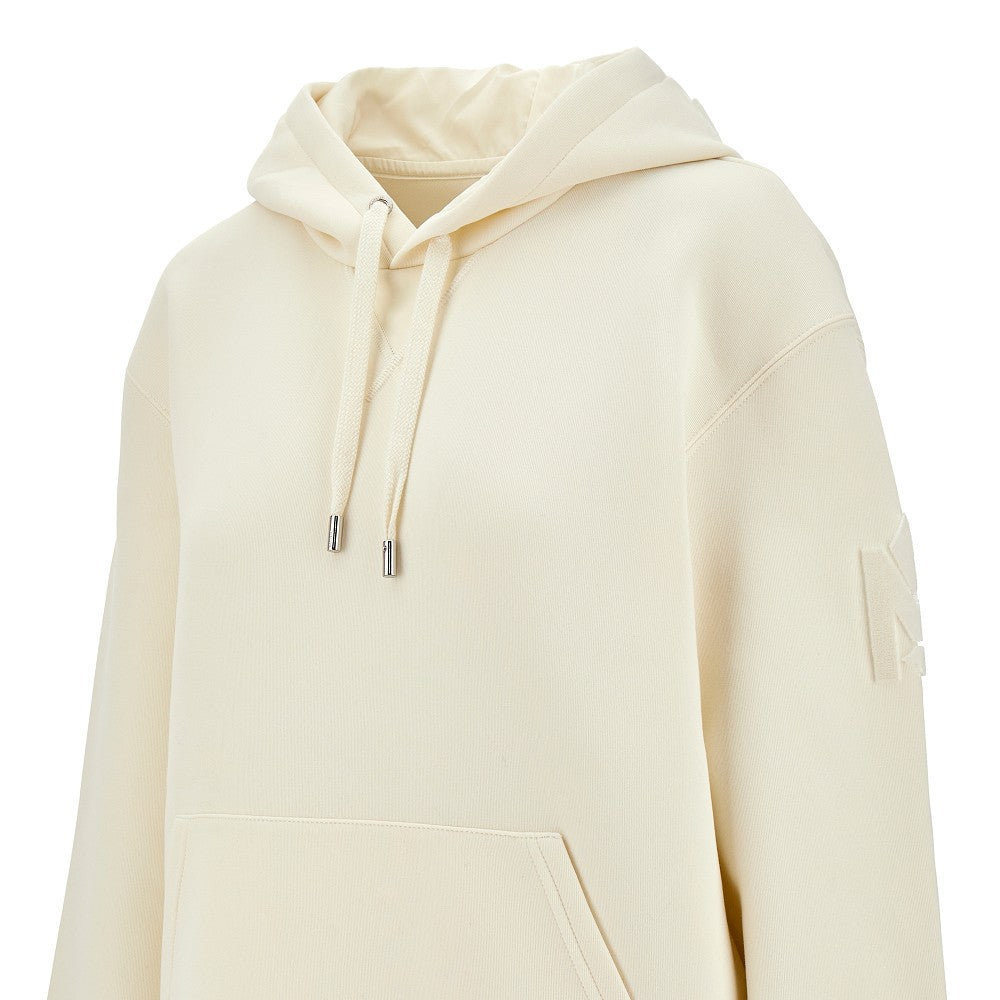 Flocked logo hoodie
