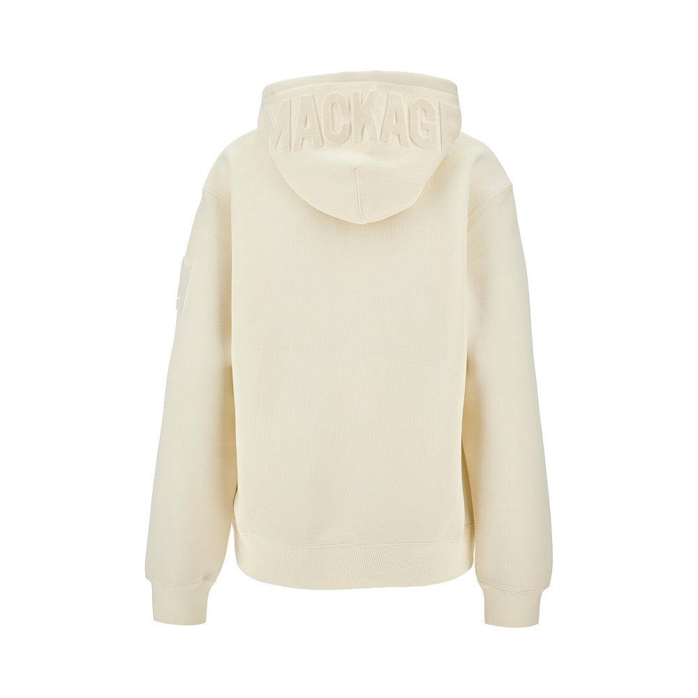 Flocked logo hoodie