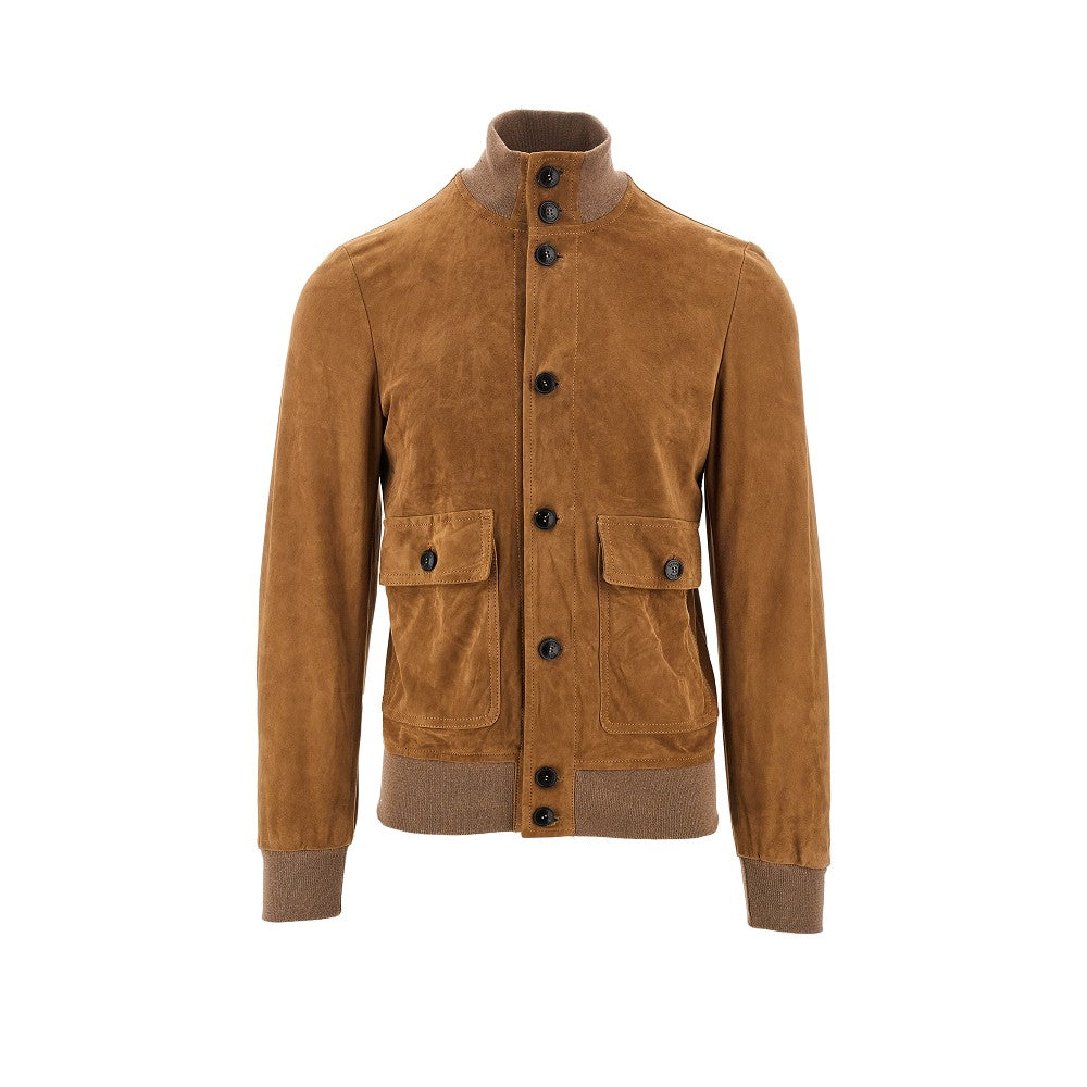 Bomber in pelle scamosciata