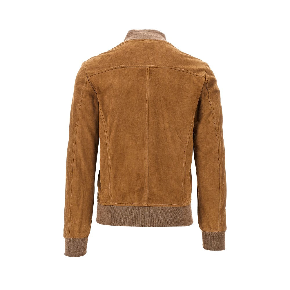 Bomber in pelle scamosciata