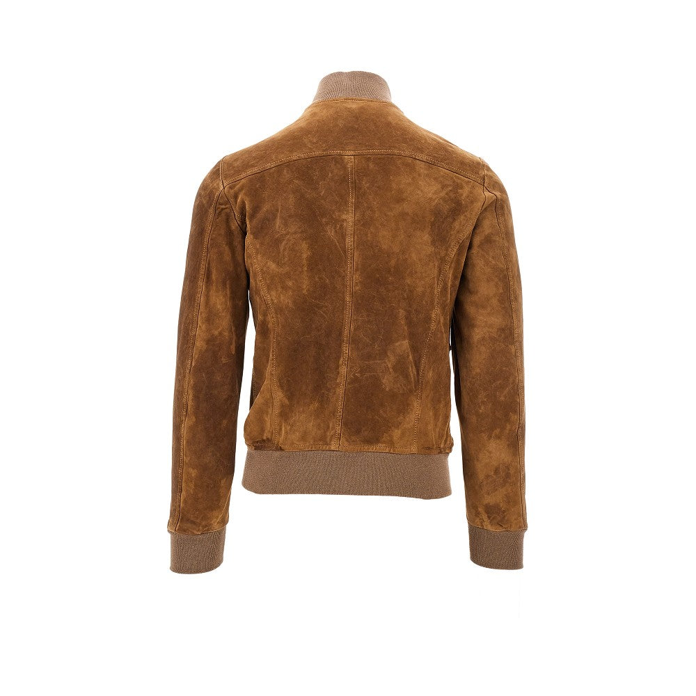 Bomber in camoscio lavato