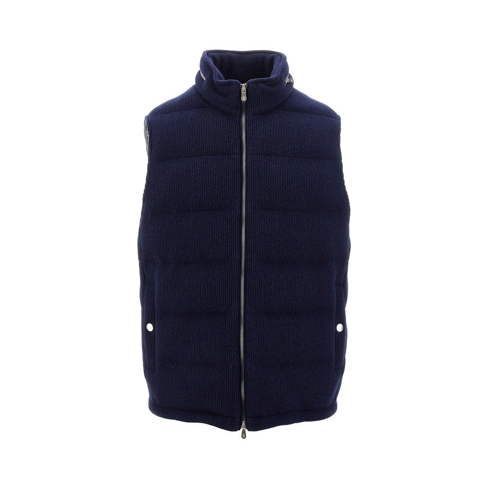 Cashmere padded vest