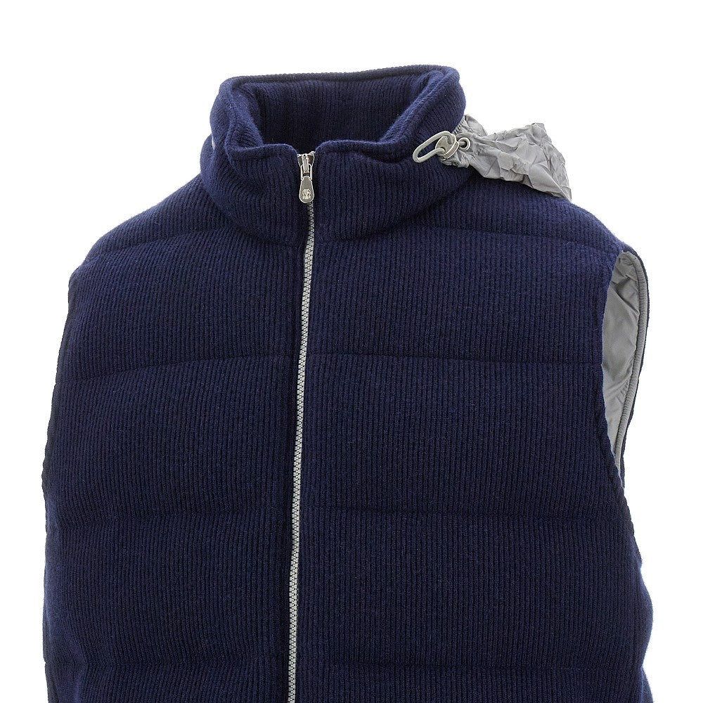 Cashmere padded vest