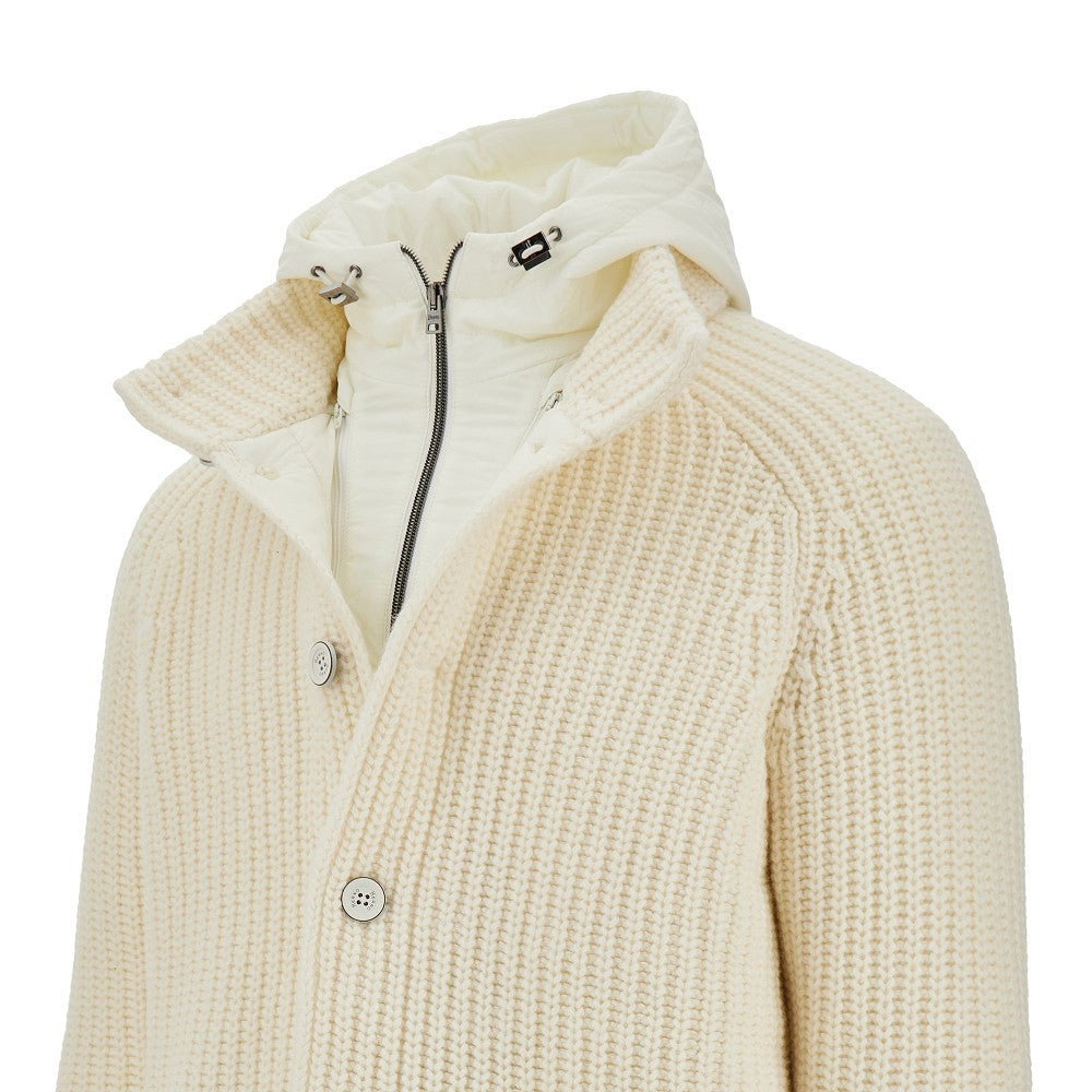 Cardigan con liner imbottito removibile