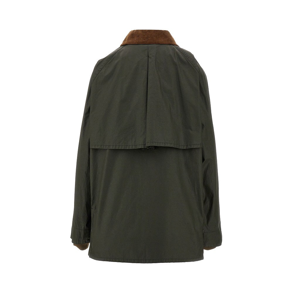 Coated cotton blouson jacket