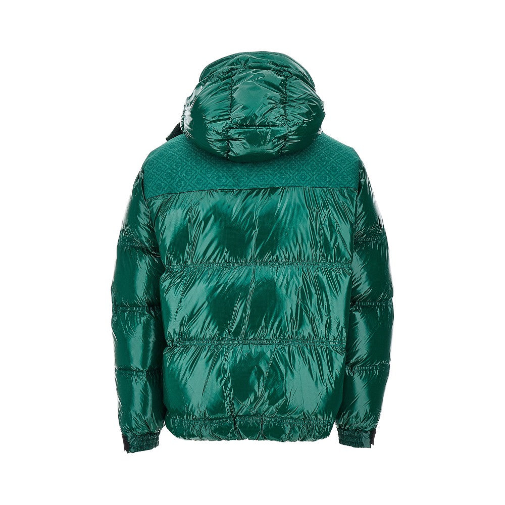 Piumino in ripstop con pannello jacquard