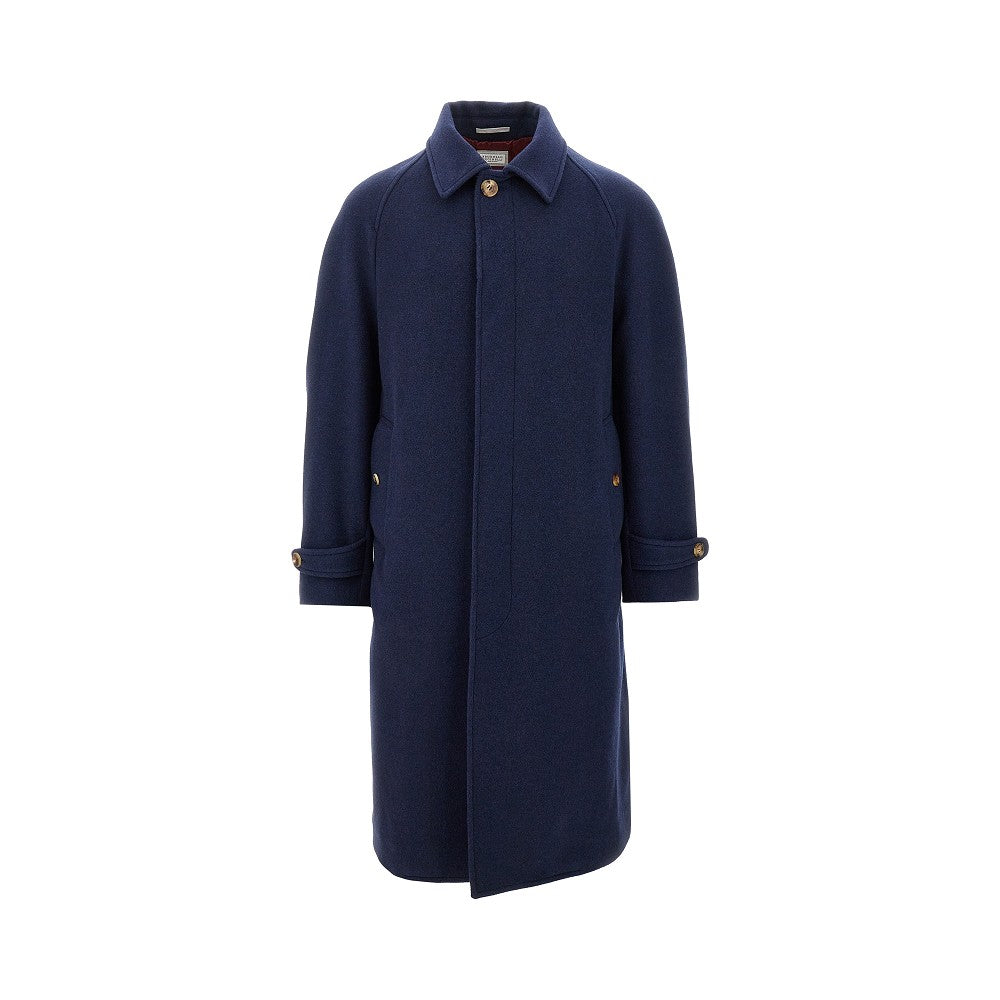 Single-breasted cashmere coat