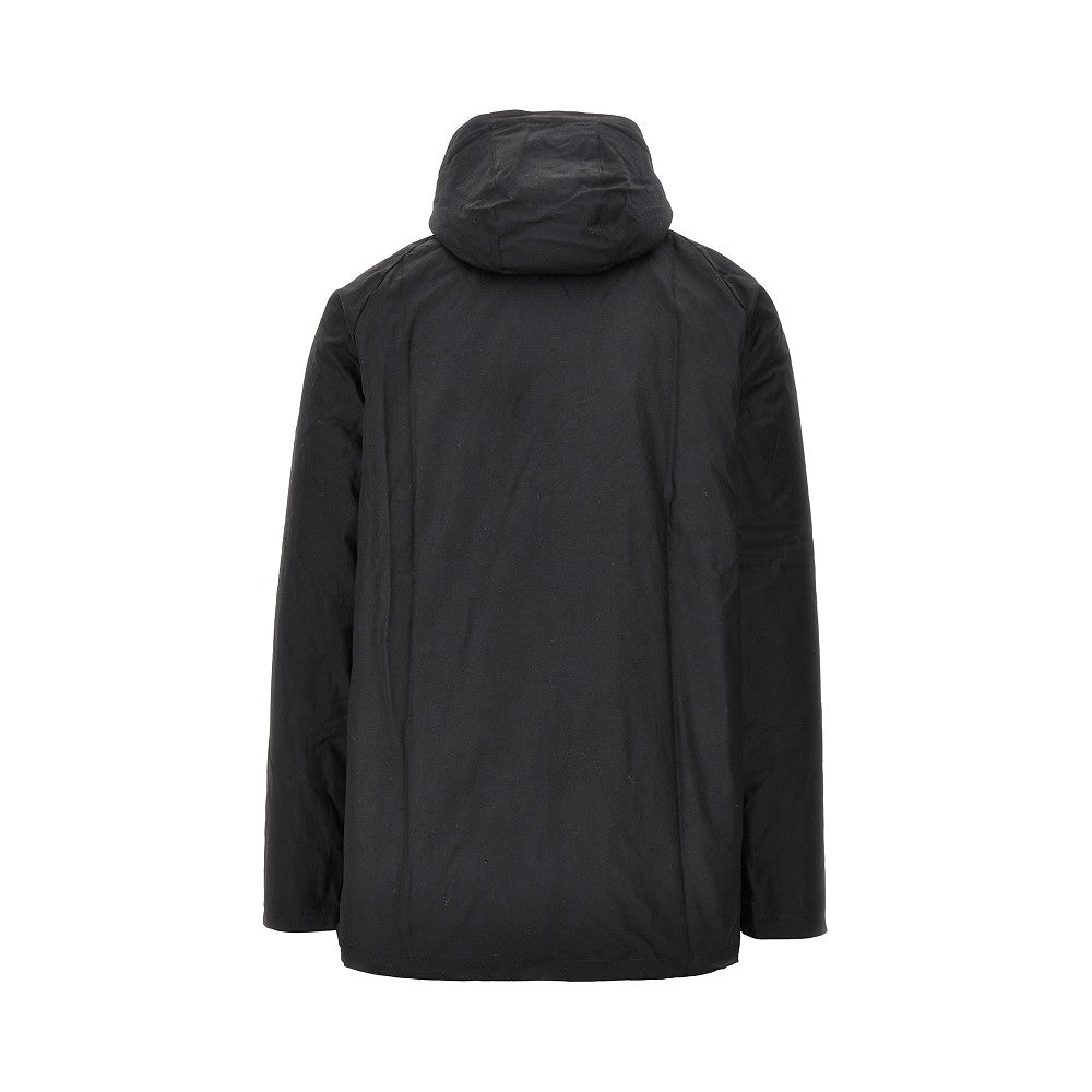 'Oakdale' waxed cotton padded parka coat
