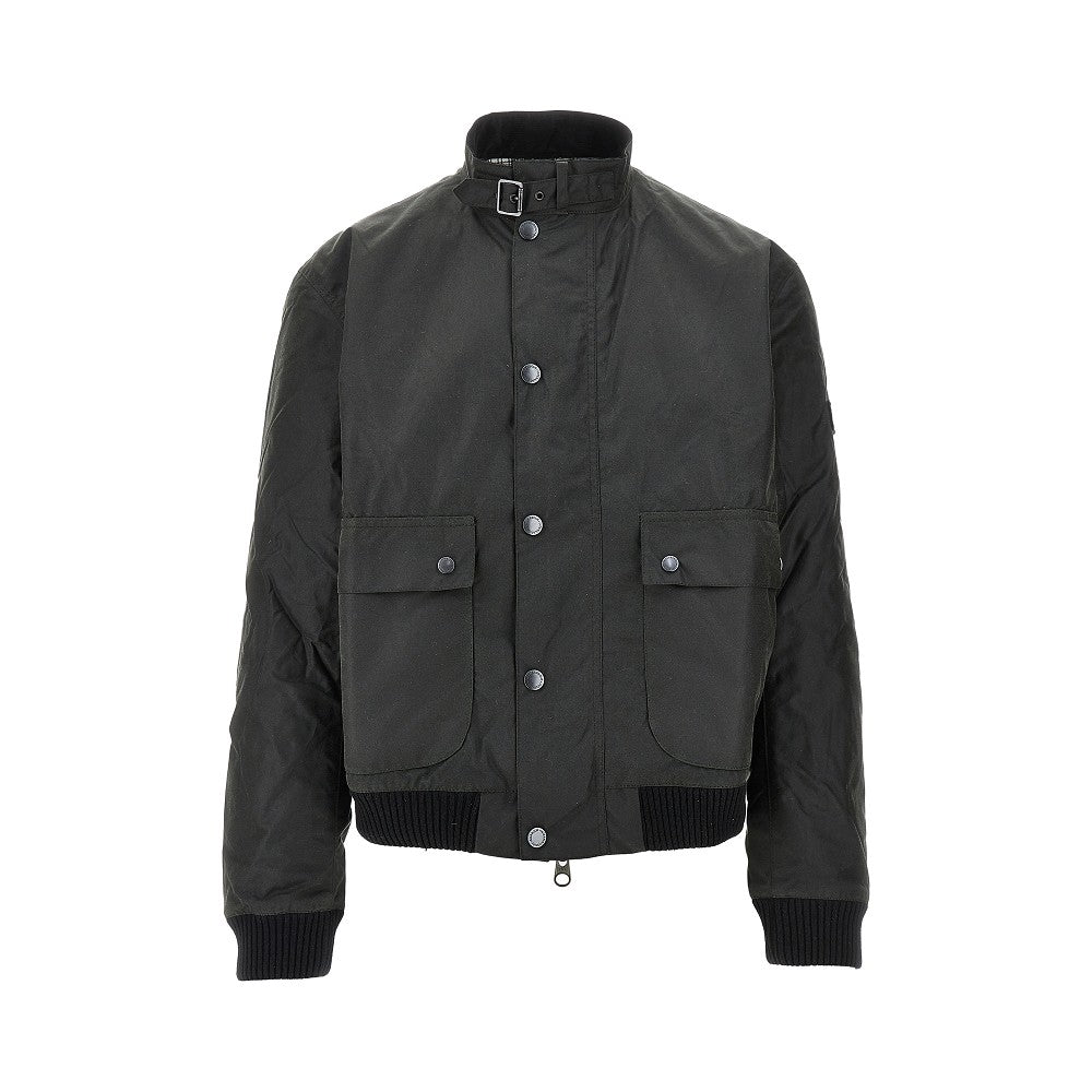 'Triaction' waxed cotton bomber jacket