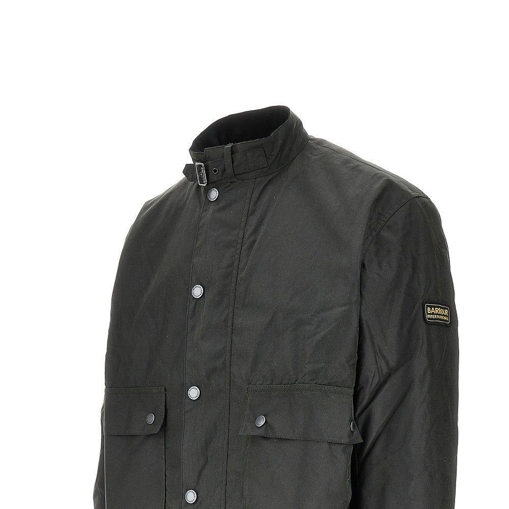 'Triaction' waxed cotton bomber jacket