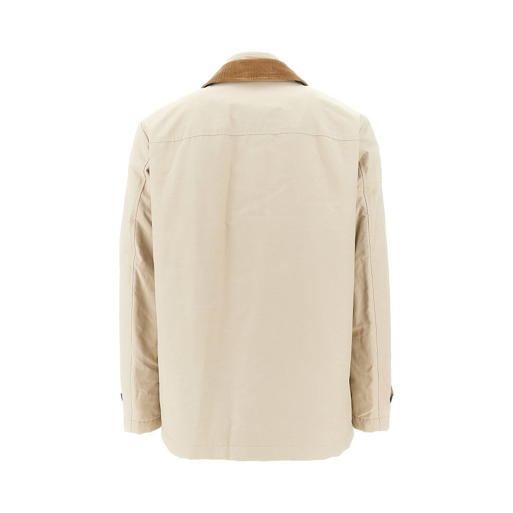 Padded Morning Coat with corduroy collar