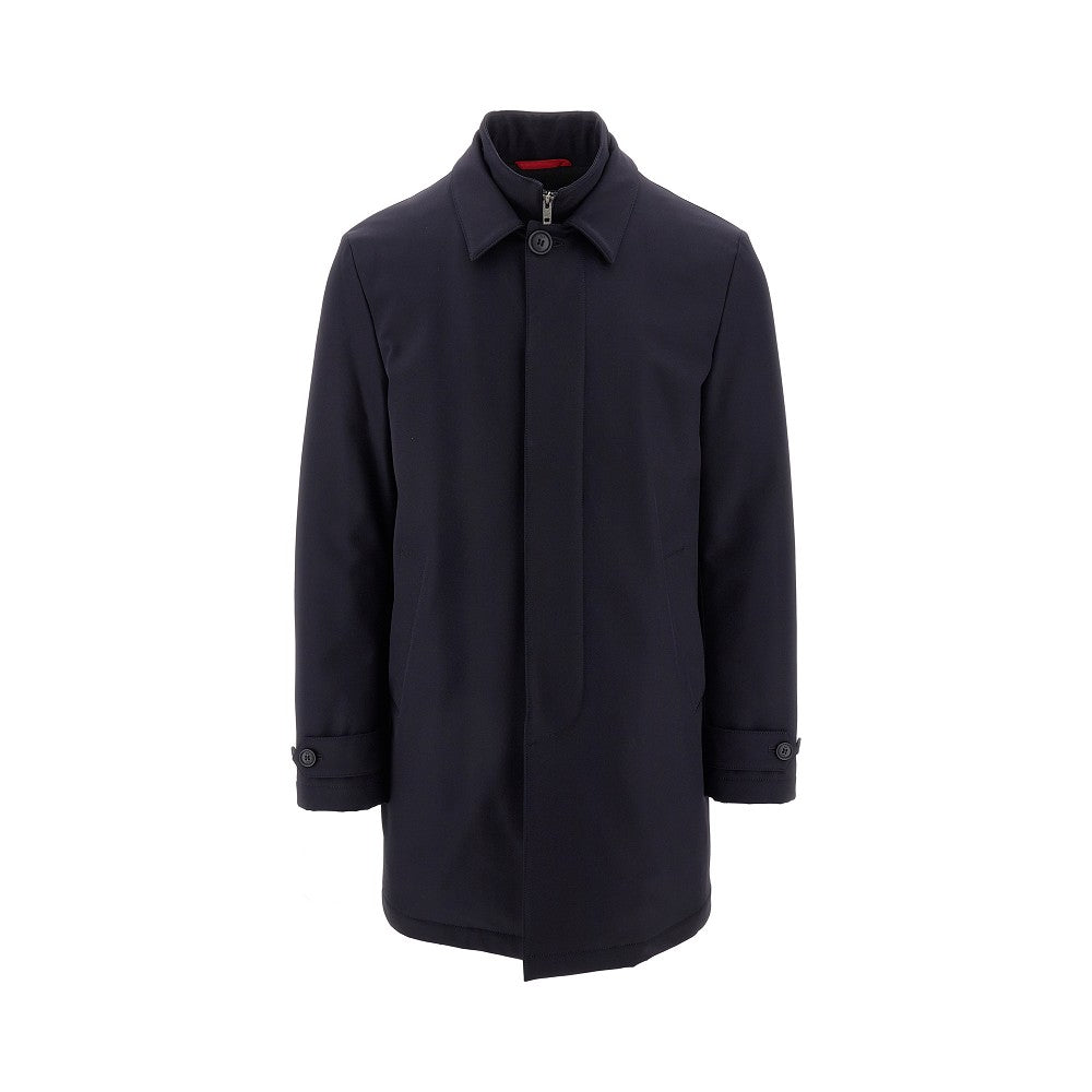 Padded stretch technical twill coat