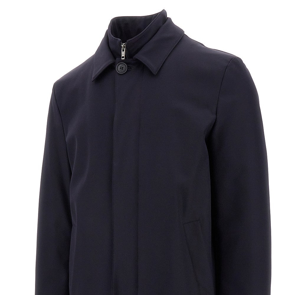 Padded stretch technical twill coat