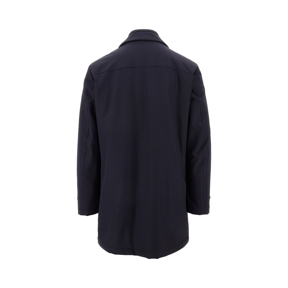 Padded stretch technical twill coat