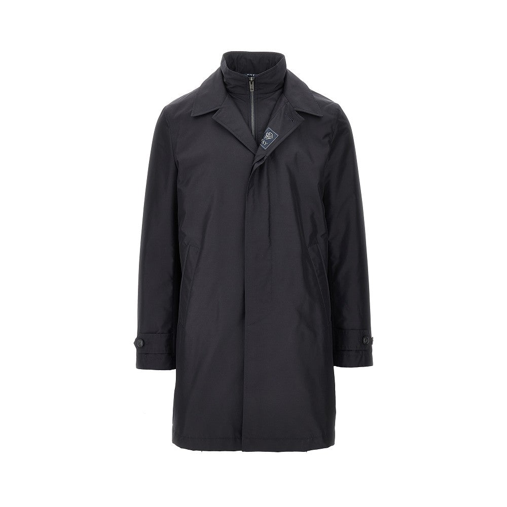 Cappotto double front in nylon imbottito