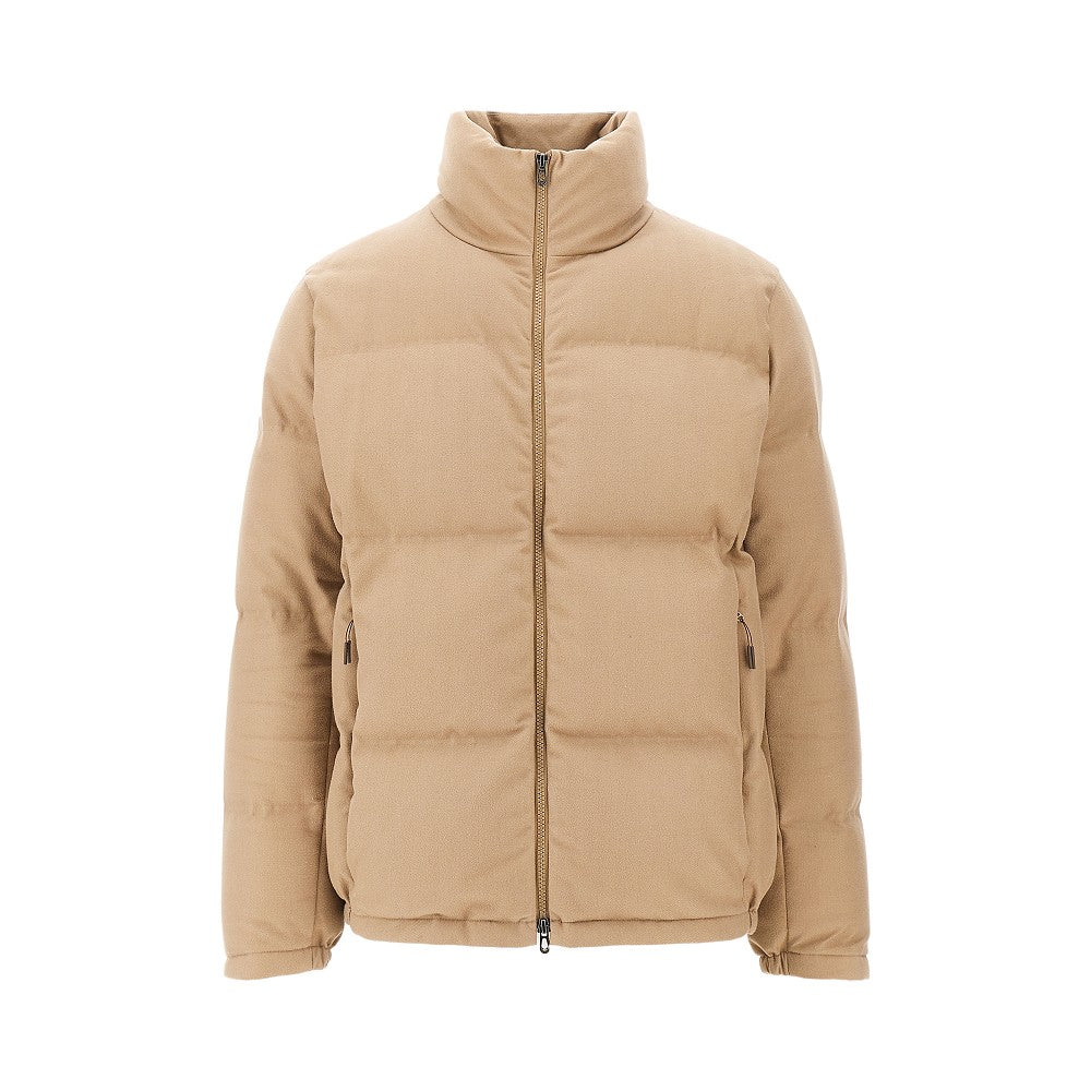 'Tribeca' chevron twill down jacket