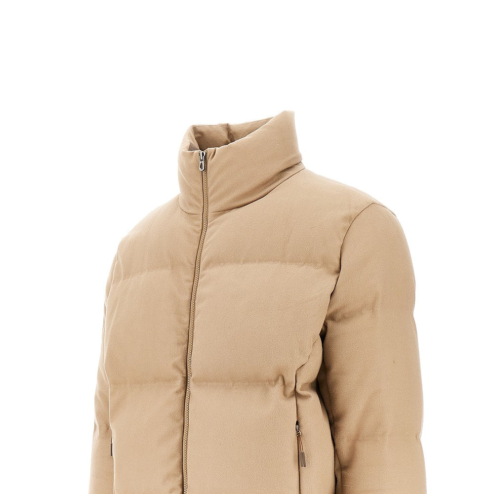 'Tribeca' chevron twill down jacket