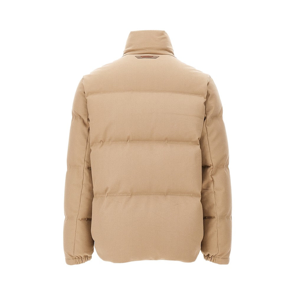 'Tribeca' chevron twill down jacket