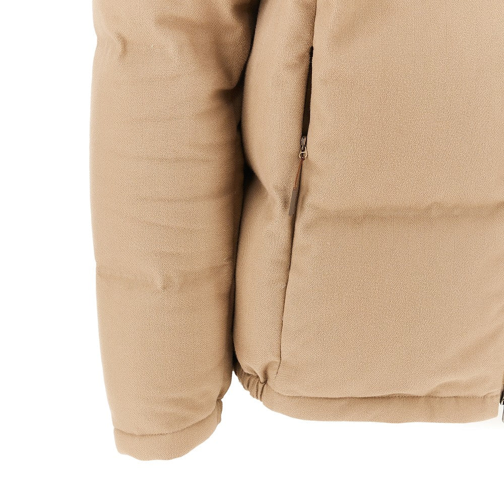 'Tribeca' chevron twill down jacket