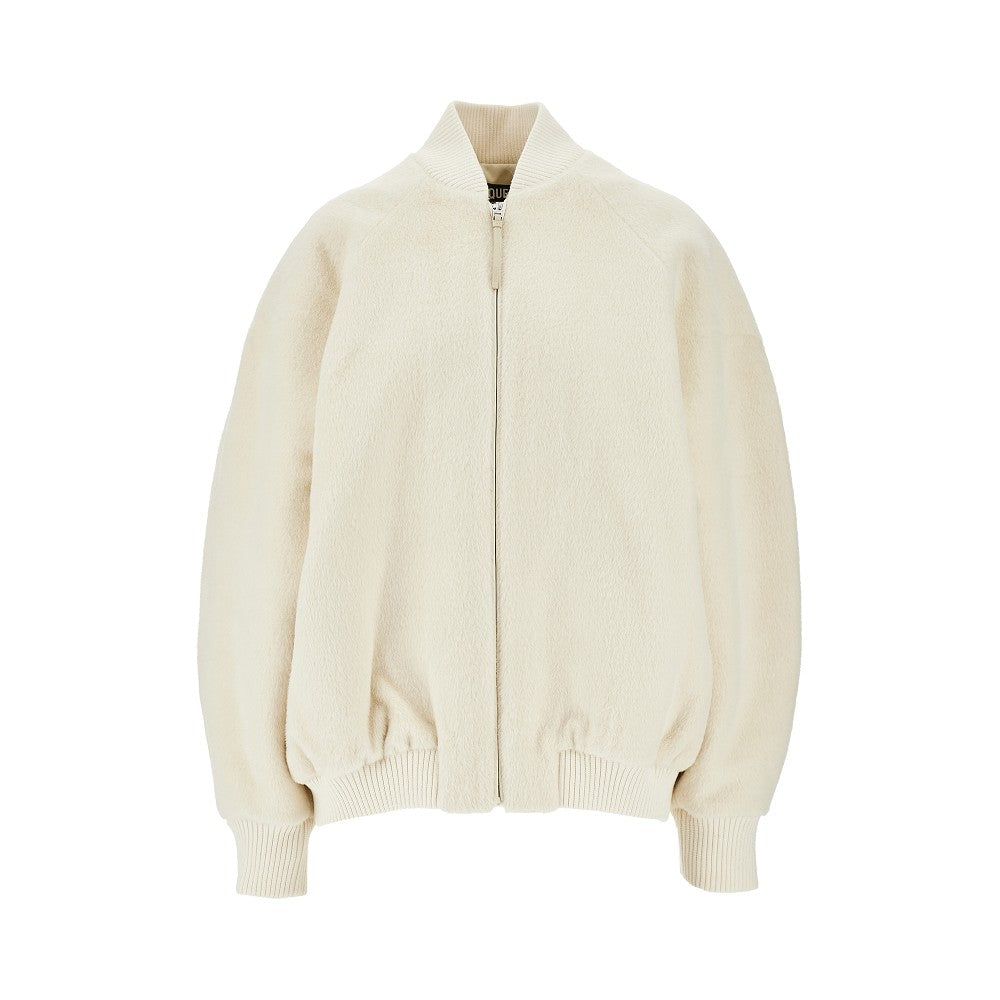 'Pilu' alpaca and wool bomber jacket