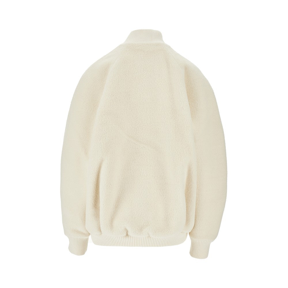 'Pilu' alpaca and wool bomber jacket